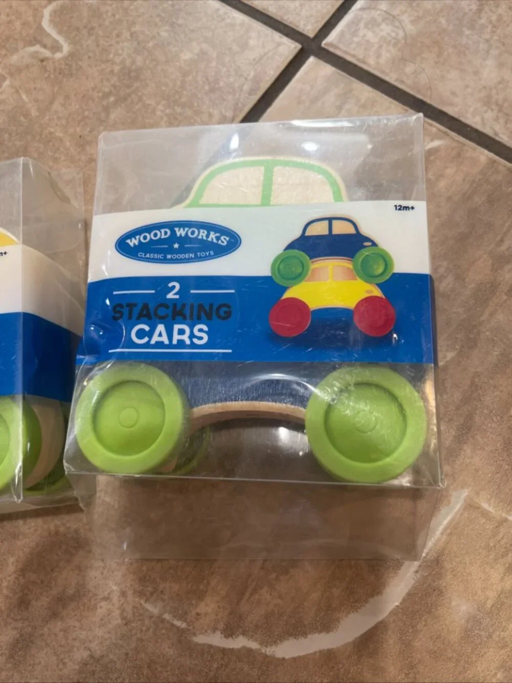 Wood Works Stacking Cars 3 Sets NOS Deadstock Wooden Toys